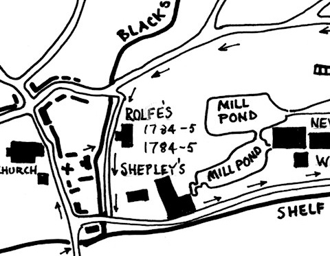 Map for Rolfe's Mill